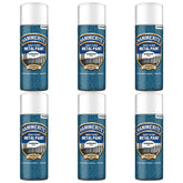 6X Hammerite Hammered White Spray Paint 400ml Spray Paint